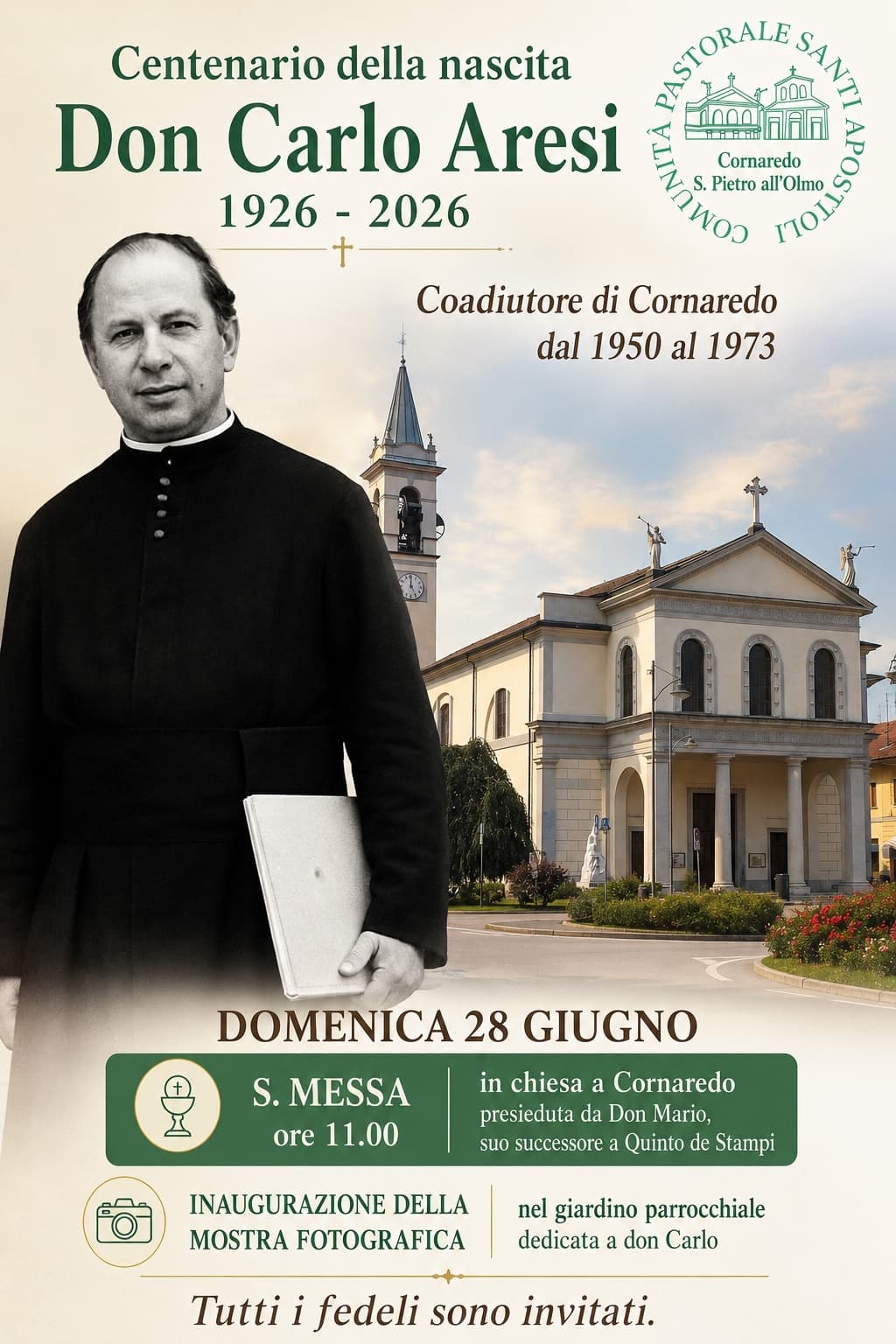 Santa Messa e mostra nel Centenario di don Carlo Aresi