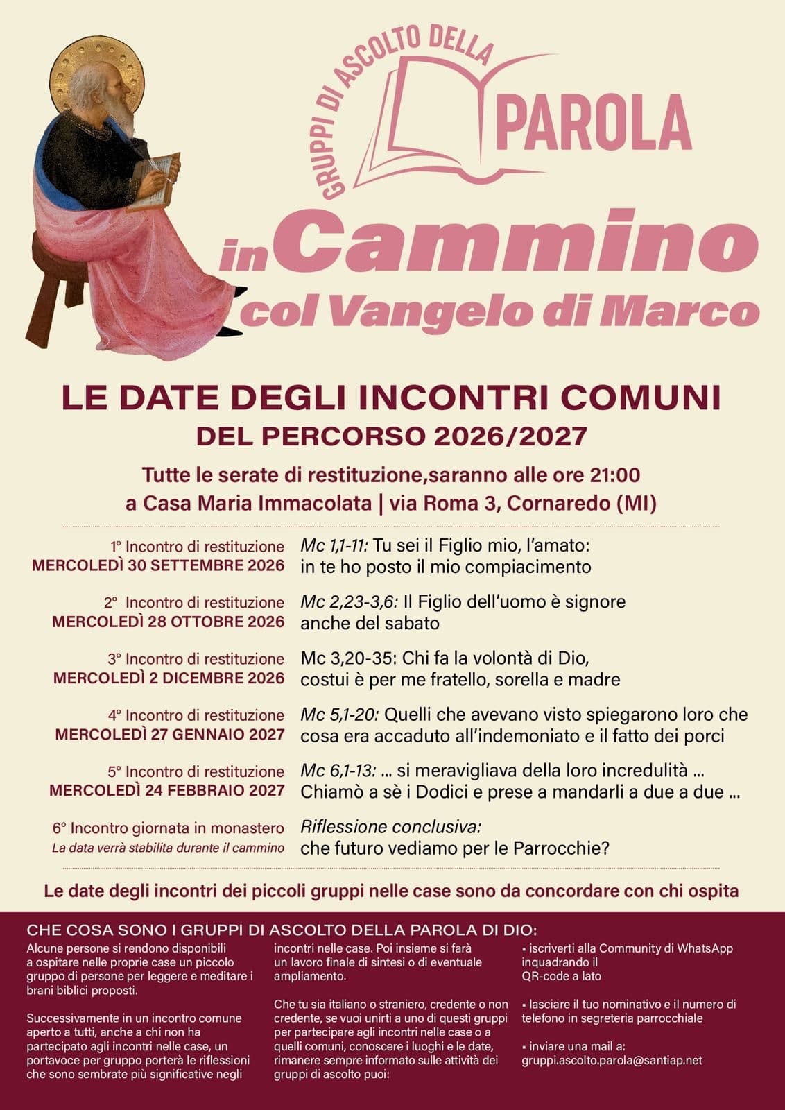 Gruppi di ascolto della Parola di Dio